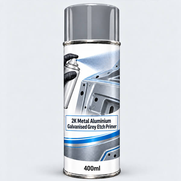 2K Metal Aluminium Galvanised Grey Etch Primer 400ml