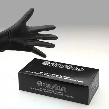 Black Nitrile Gloves X 100