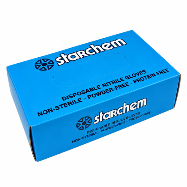Blue Disposable Nitrile Gloves x 100