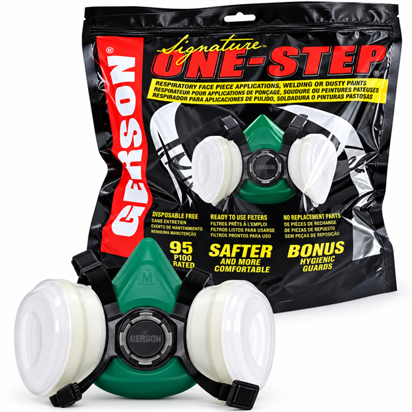 Gerson 8000e One-step Maintenance Free Dual Cartridge Respirator.