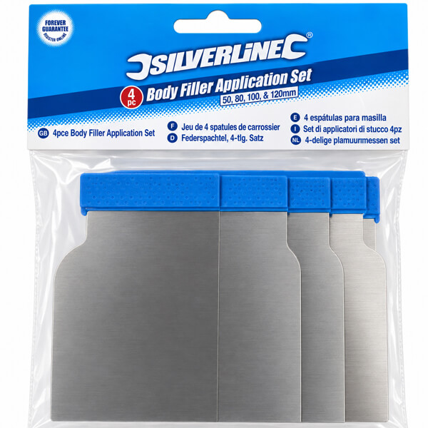 4pc Metal Body Filler Spreaders – 50mm to 120mm