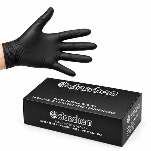 Starchem Black Disposable Nitrile Gloves x 100